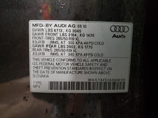Aukcja sprzedaży 2010 Audi Q7, vin: WA1LYAFE2AD008135, numer aukcji: 60750385