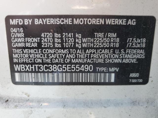 2016 Bmw X1 Xdrive2 მანქანა იყიდება აუქციონზე, vin: WBXHT3C38G5E55490, აუქციონის ნომერი: 59215905