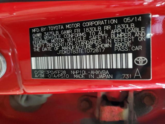 Продажа на аукционе авто 2014 Toyota Prius C, vin: JTDKDTB31E1072817, номер лота: 60759515