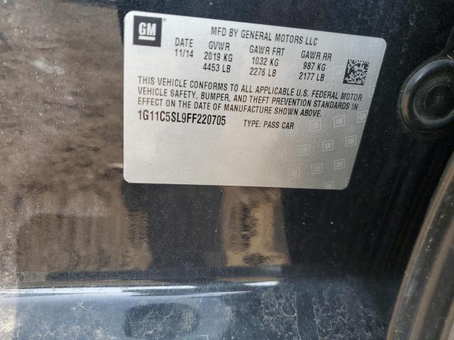2015 Chevrolet Malibu მანქანა იყიდება აუქციონზე, vin: 1G11C5SL9FF220705, აუქციონის ნომერი: 60309655