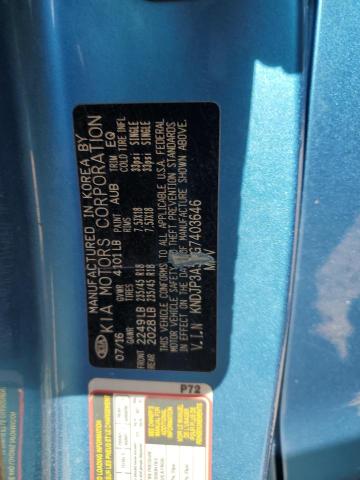 61668685 :رقم المزاد ، KNDJP3A55G7403646 vin ، 2016 Kia Soul مزاد بيع
