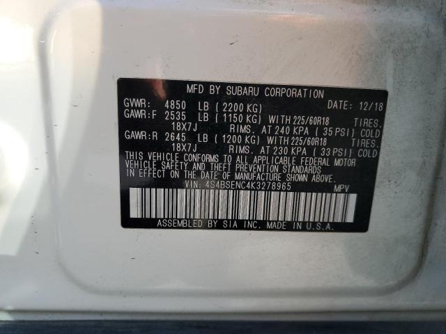 61049335 :رقم المزاد ، 4S4BSENC4K3278965 vin ، 2019 Subaru Outback 3. مزاد بيع