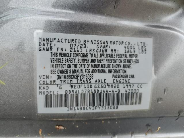 Aukcja sprzedaży 2023 Nissan Sentra Sv, vin: 3N1AB8CV3PY315088, numer aukcji: 59434485
