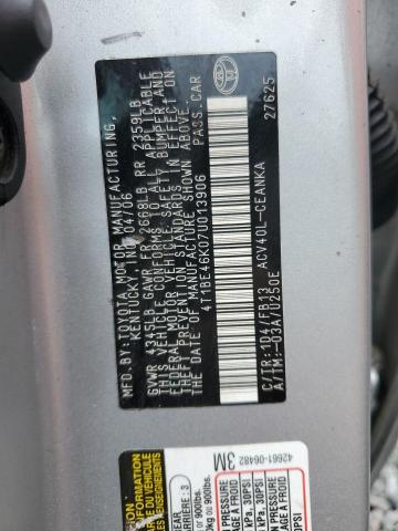 Aukcja sprzedaży 2007 Toyota Camry, vin: 4T1BE46K07U013906, numer aukcji: 59269775