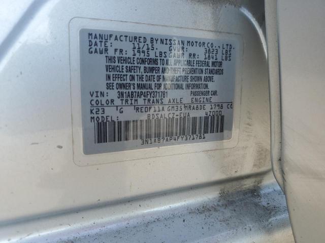 Aukcja sprzedaży 2015 Nissan Sentra S, vin: 3N1AB7AP4FY371781, numer aukcji: 62633065