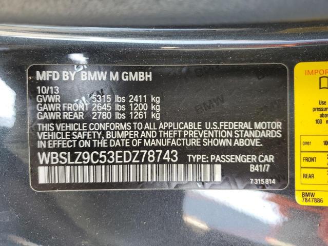 2014 Bmw M6 მანქანა იყიდება აუქციონზე, vin: WBSLZ9C53EDZ78743, აუქციონის ნომერი: 60601215