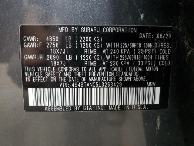 Auction sale of the 2020 Subaru Outback, vin: 4S4BTANC5L3263429, lot number: 59851145