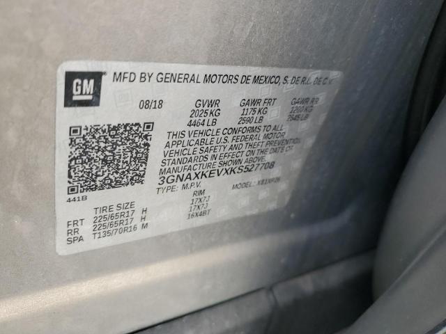 62487465 :رقم المزاد ، 3GNAXKEVXKS527708 vin ، 2019 Chevrolet Equinox Lt مزاد بيع