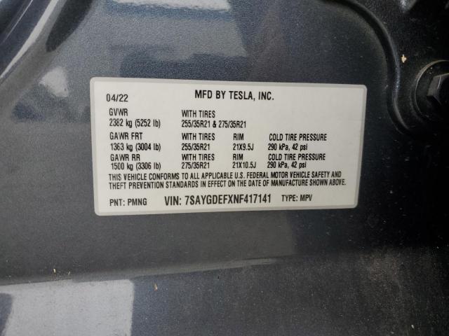 Продаж на аукціоні авто 2022 Tesla Model Y, vin: 7SAYGDEFXNF417141, номер лоту: 61158115