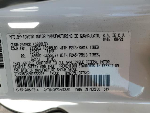 Aukcja sprzedaży 2021 Toyota Tacoma Acc, vin: 3TYRX5GN2MT032229, numer aukcji: 59392875