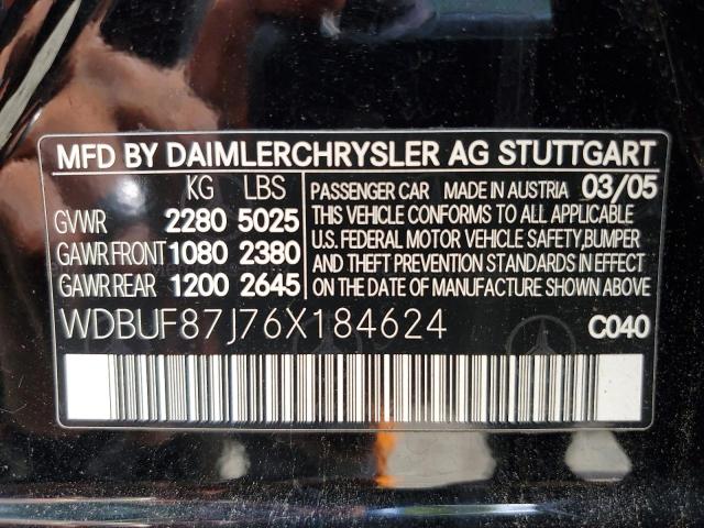 Aukcja sprzedaży 2006 Mercedes-benz E 350 4mat, vin: WDBUF87J76X184624, numer aukcji: 61585665
