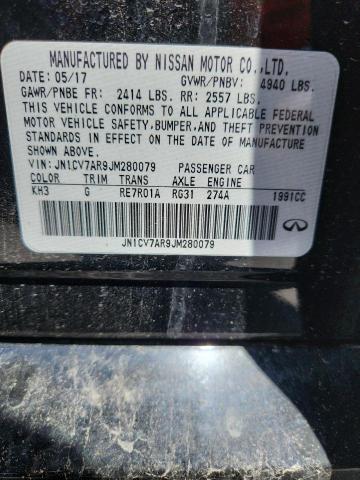 59009255 :رقم المزاد ، JN1CV7AR9JM280079 vin ، 2018 Infiniti Q50 Pure مزاد بيع