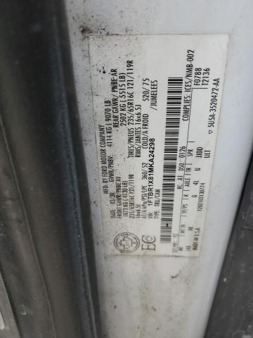 2021 Ford Transit მანქანა იყიდება აუქციონზე, vin: 1FTBR1X81MKA24298, აუქციონის ნომერი: 57984955