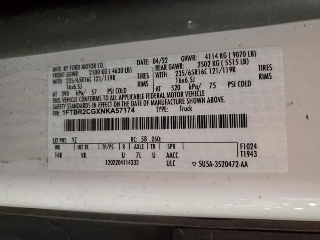 Продажа на аукционе авто 2022 Ford Transit T-, vin: 1FTBR2CGXNKA57174, номер лота: 61610115