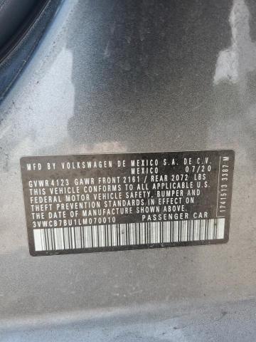 Продажа на аукционе авто 2020 Volkswagen Jetta, vin: 3VWCB7BU1LM070010, номер лота: 56726625