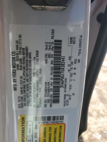 Aukcja sprzedaży 2016 Ford Fusion S, vin: 3FA6P0G77GR382441, numer aukcji: 60221885