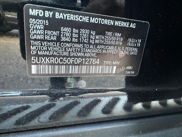 63115125 :رقم المزاد ، 5UXKR0C50F0P12764 vin ، 2015 Bmw X5 Xdrive3 مزاد بيع