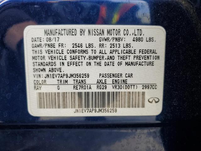 Aukcja sprzedaży 2018 Infiniti Q50 Luxe, vin: JN1EV7AP9JM356259, numer aukcji: 57756895