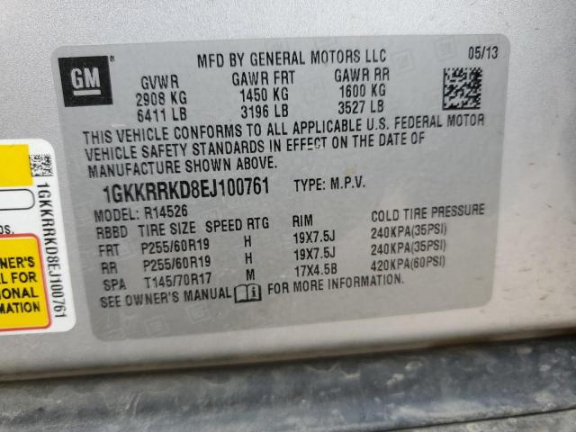 2014 Gmc Acadia მანქანა იყიდება აუქციონზე, vin: 1GKKRRKD8EJ100761, აუქციონის ნომერი: 59492125