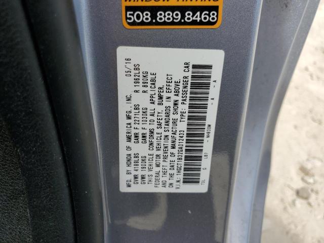 Продаж на аукціоні авто 2016 Honda Accord Lx-, vin: 1HGCT1B32GA012433, номер лоту: 62711975