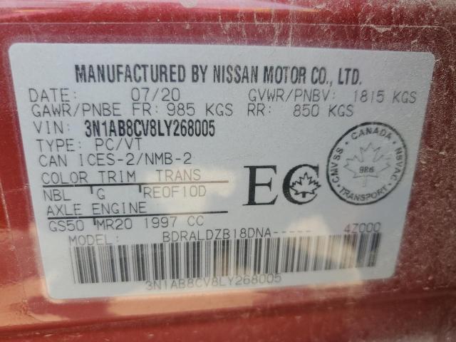 Продаж на аукціоні авто 2020 Nissan Sentra, vin: 3N1AB8CV8LY268005, номер лоту: 61128685