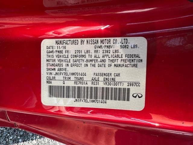 Продажа на аукционе авто 2017 Infiniti Q60 Red Sp, vin: JN1FV7EL1HM701404, номер лота: 60776525