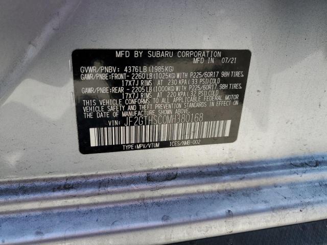 59814725 :رقم المزاد ، JF2GTHSC0MH380168 vin ، 2021 Subaru Crosstrek مزاد بيع