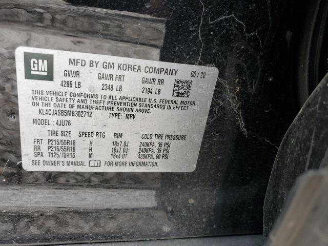 2021 Buick Encore Pre მანქანა იყიდება აუქციონზე, vin: KL4CJASB5MB302712, აუქციონის ნომერი: 61770315