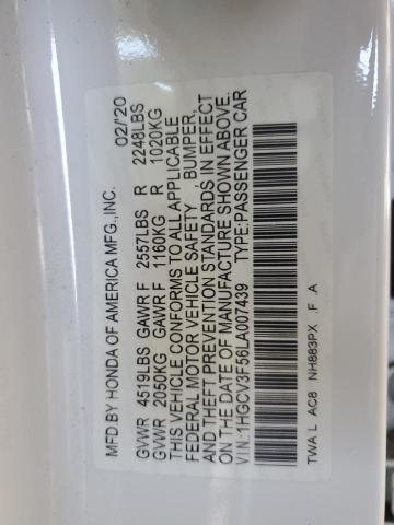 Продаж на аукціоні авто 2020 Honda Accord Hyb, vin: 1HGCV3F56LA007439, номер лоту: 61414735