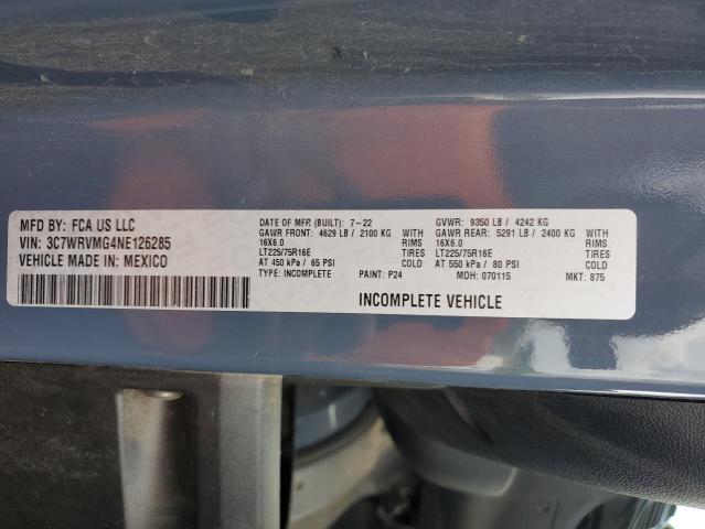 Продаж на аукціоні авто 2022 Ram Promaster 3500 3500 Standard, vin: 3C7WRVMG4NE126285, номер лоту: 60552005