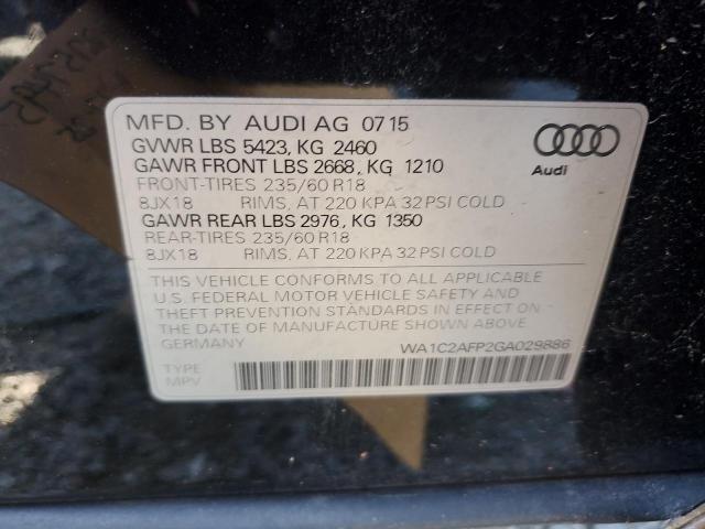Продажа на аукционе авто 2016 Audi Q5 Premium, vin: WA1C2AFP2GA029886, номер лота: 62757495