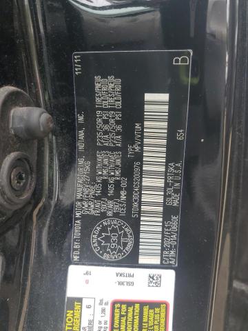 Aukcja sprzedaży 2012 Toyota Sienna Spo, vin: 5TDXK3DC4CS200976, numer aukcji: 60603595
