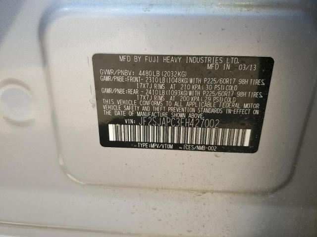 60333095 :رقم المزاد ، JF2SJAPC3EH427002 vin ، 2014 Subaru Forester مزاد بيع