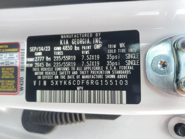 Aukcja sprzedaży 2024 Kia Sportage X, vin: 5XYK6CDF6RG155103, numer aukcji: 62781505