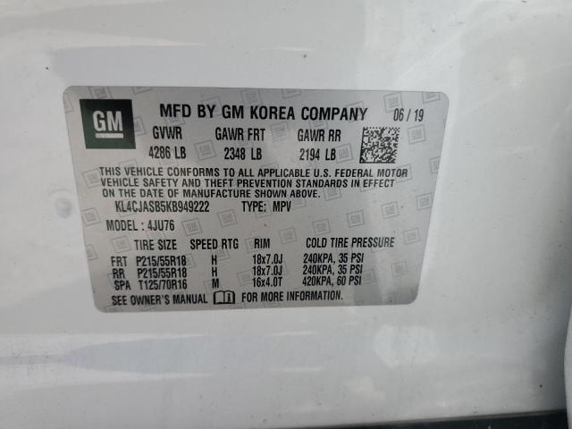 Auction sale of the 2019 Buick Encore Pre, vin: KL4CJASB5KB949222, lot number: 59790315