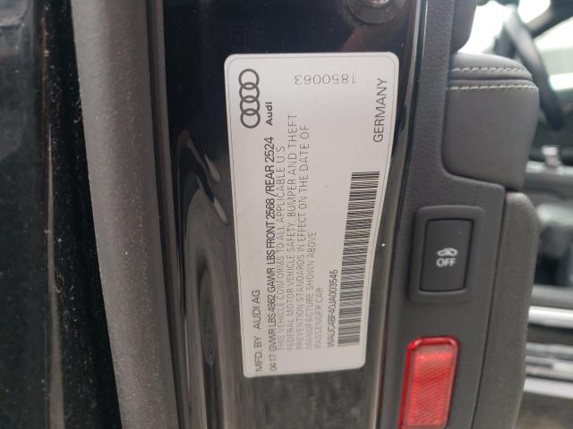 Aukcja sprzedaży 2018 Audi S4 Prestig, vin: WAUC4BF40JA003545, numer aukcji: 61575155