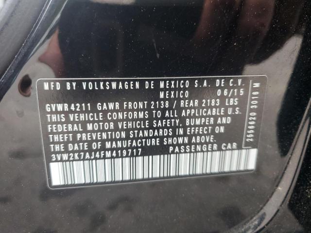 Aukcja sprzedaży 2015 Volkswagen Jetta Base, vin: 3VW2K7AJ4FM419717, numer aukcji: 62288975