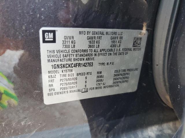 Продаж на аукціоні авто 2015 Chevrolet Tahoe K150, vin: 1GNSKCKC4FR142763, номер лоту: 61469225