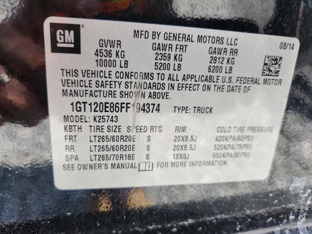2015 Gmc Sierra მანქანა იყიდება აუქციონზე, vin: 1GT120E86FF194374, აუქციონის ნომერი: 60214315