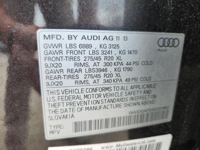 59992065 :رقم المزاد ، WA1DGAFE5ED011950 vin ، 2014 Audi Q7 مزاد بيع