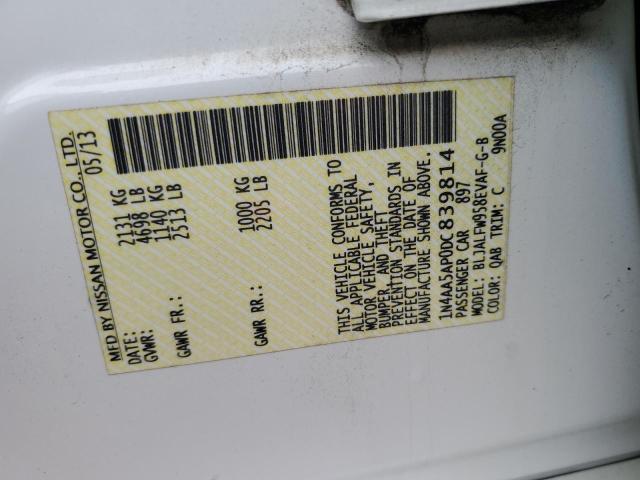Aukcja sprzedaży 2013 Nissan Maxima S, vin: 1N4AA5AP0DC839814, numer aukcji: 59580805