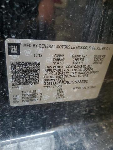 2018 Gmc Sierra მანქანა იყიდება აუქციონზე, vin: 3GTU2PEJ8JG572291, აუქციონის ნომერი: 61928325