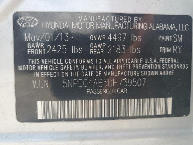 2013 Hyundai Sonata Se მანქანა იყიდება აუქციონზე, vin: 5NPEC4AB5DH739507, აუქციონის ნომერი: 60120225