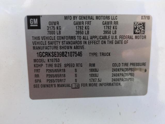 Продаж на аукціоні авто 2011 Chevrolet Silverado, vin: 1GCRKSE39BZ107546, номер лоту: 62318205
