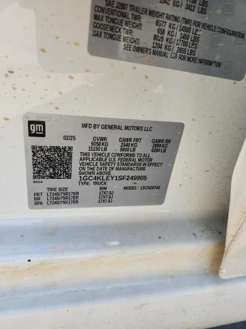 2025 Chevrolet Silverado მანქანა იყიდება აუქციონზე, vin: 1GC4KLEY1SF249905, აუქციონის ნომერი: 62820755