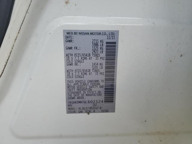 Aukcja sprzedaży 2016 Nissan Pathfinder, vin: 5N1AR2MN7GC602524, numer aukcji: 63211865