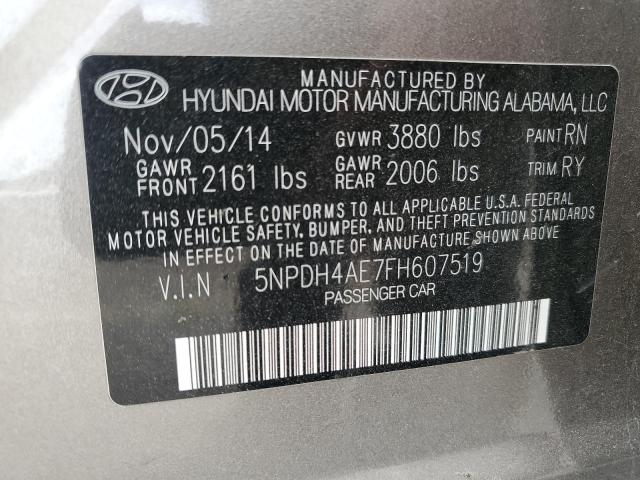 59048155 :رقم المزاد ، 5NPDH4AE7FH607519 vin ، 2015 Hyundai Elantra Se مزاد بيع