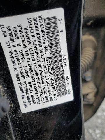 Продаж на аукціоні авто 2017 Honda Civic Exl, vin: 19XFC1F71HE032440, номер лоту: 60510205
