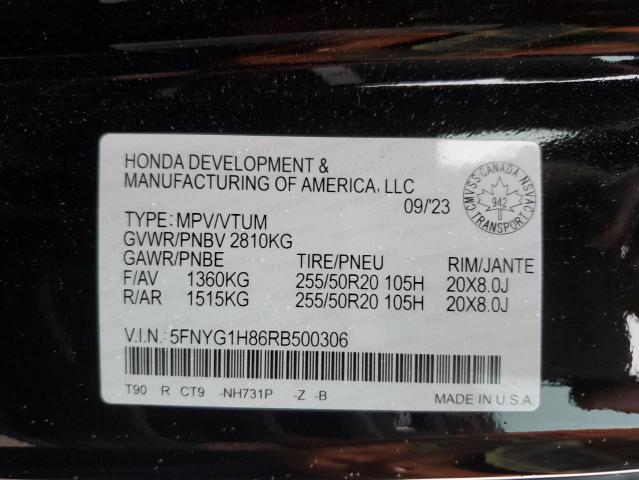 Продажа на аукционе авто 2024 Honda Pilot Elit, vin: 5FNYG1H86RB500306, номер лота: 62556575