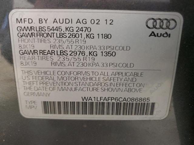 Aukcja sprzedaży 2012 Audi Q5 Premium, vin: WA1LFAFP6CA086865, numer aukcji: 59355205